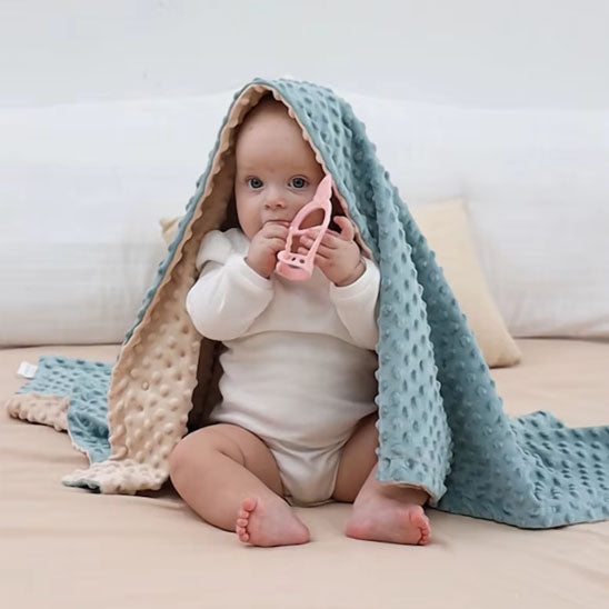 Couverture bébé fille ultra douce minky