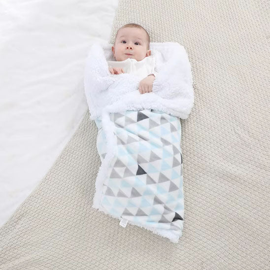couverture bébé garçon bleu douce sérénité
