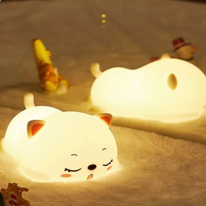 veilleuse bébé douces couleurs minou