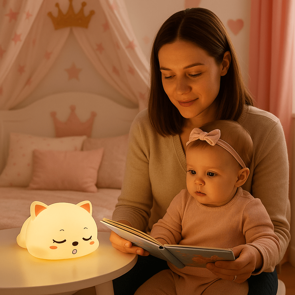 veilleuse bébé histoire minou magique