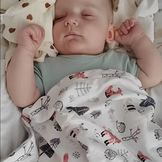 couverture bebe hibou et renard douceur premium