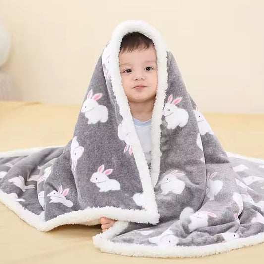 couverture bébé polaire grise p'tit cocon